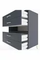 Commode Hyperion à une étagère et 4 tiroirs Anthracite-Anthracite