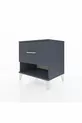 Comodino Hyperion con un cassetto Antracite-Antracite