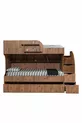 Bunk Bed, Aura Bunk Bed with Small Bed - Dark Walnut