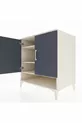 Commode Kronos 3 étagères 2 portes Pierre de lune-Anthracite