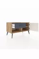 Commode Hyperion avec une étagère, un tiroir et une porte, Pins-Patine/Anthracite