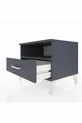 Hyperion Nightstand Single Shelf Single Drawer Anthracite-Anthracite
