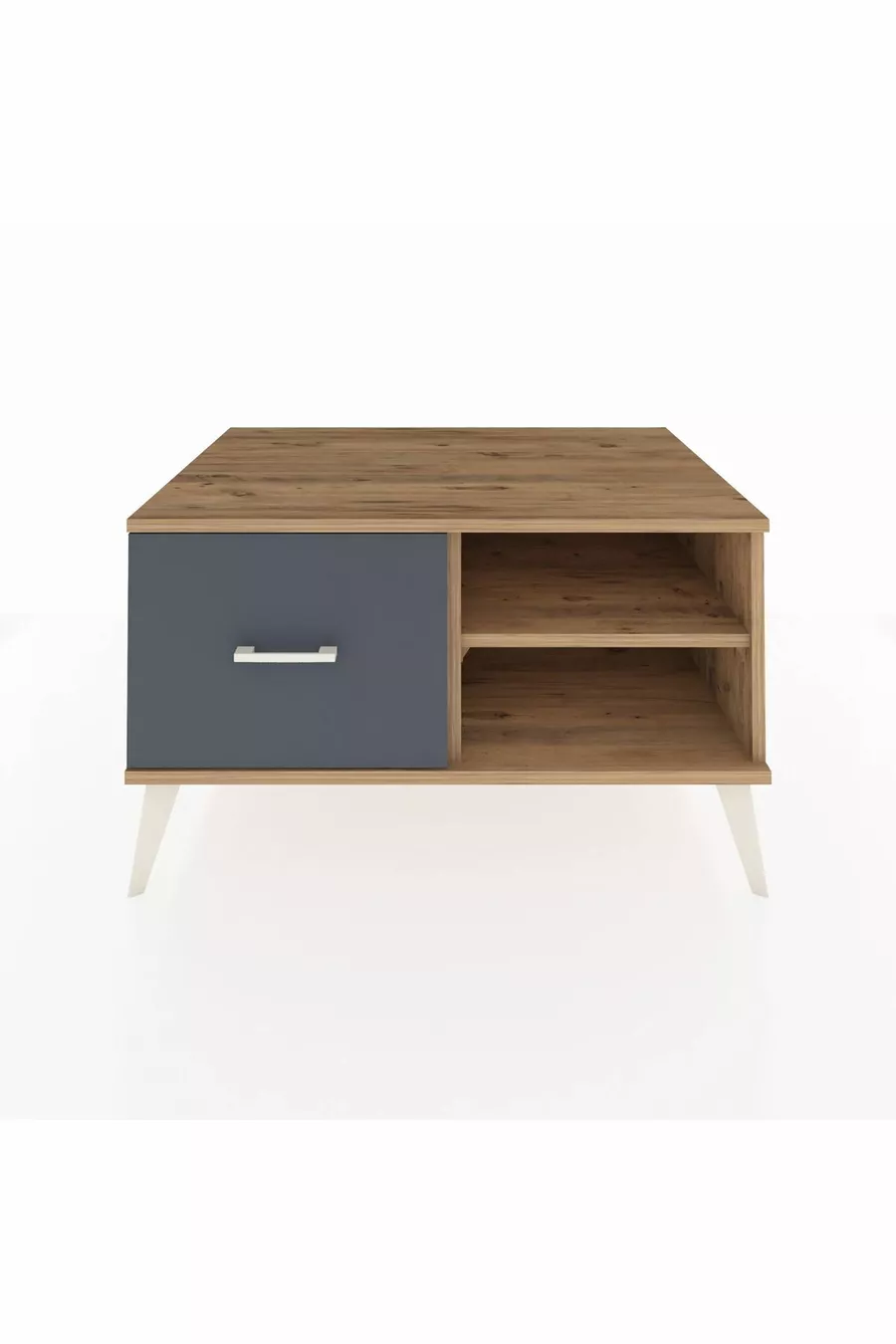 Kronos Kommode Ein Regal Ein Schublade Kiefer-Kiefer/Anthrazit
