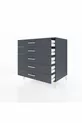 Commode Kronos 5 tiroirs Anthracite-Anthracite
