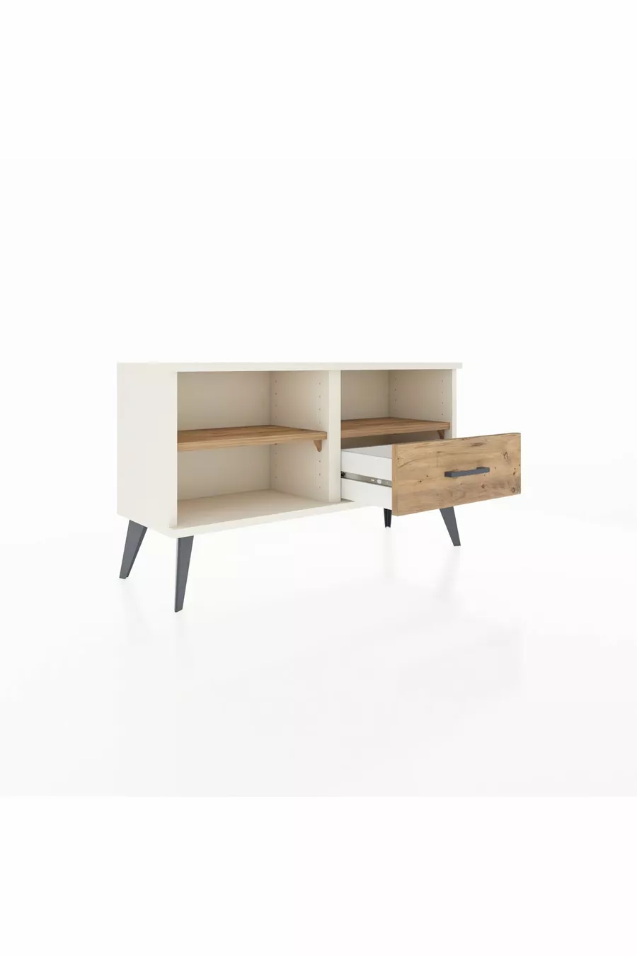 Arges Kommode 2 Regale Einzelschublade Achat-Kiefer