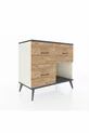 Hyperion Dresser 3 Drawers Moonstone-Anthracite/Pine