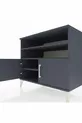 Commode Kronos 3 étagères 2 portes Anthracite-Anthracite