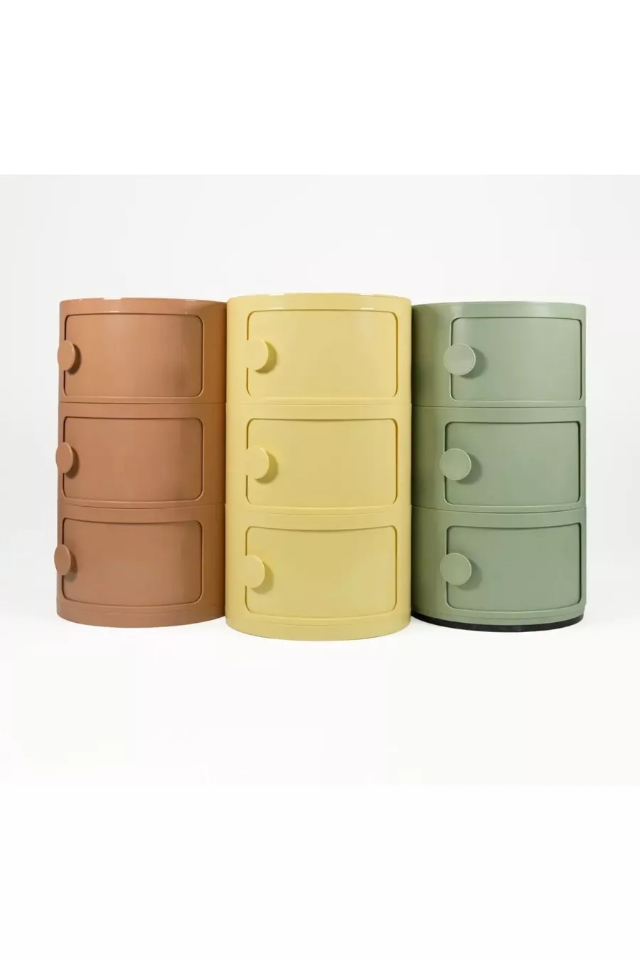 Duru 3-Drawer Nightstand Ecru