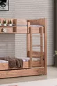 Lits superposés, lits superposés avec rampes détachables pour enfants en Asie, armoire à deux portes, noyer