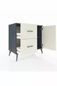 Hyperion Dresser with One Shelf, 2 Drawers, and Single Door, Anthracite-Quartz