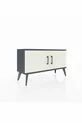 Arges Dresser with 2 Shelves and 2 Doors Anthracite-Ash/ Pine