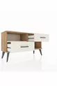 Commode Arges à une étagère et 2 tiroirs en pin-pierre d'onyx