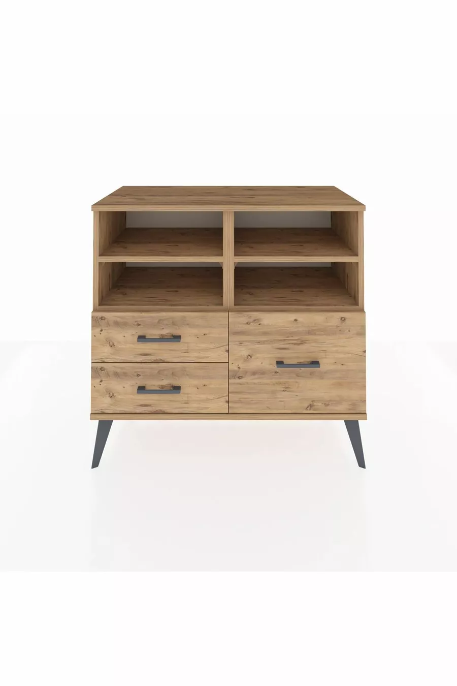 Commode Hyperion 4 étagères 3 tiroirs Pin-Pin