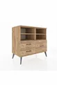 Commode Hyperion 4 étagères 3 tiroirs Pin-Pin