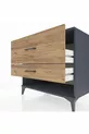 Commode Kronos 2 tiroirs Anthracite-Pin
