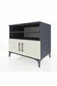 Commode Kronos 3 étagères 2 portes Anthracite-Pierre de lune