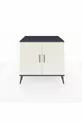 Commode Kronos 2 étagères 2 portes Anthracite-Pierre de lune/Anthracite