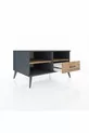Commode Kronos 2 étagères 1 tiroir Anthracite-Pin