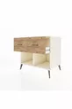 Commode Kronos 2 tiroirs Pierre de lune/Pin