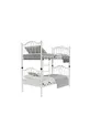 Lit Superposé et Lit Simple en Métal pour Chambre d'Enfant Orkide Blanc