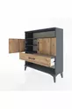 Commode Arges 3 étagères 1 tiroir 2 portes Anthracite-Épicéa