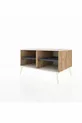 Commode Kronos 2 étagères Pin-Silex/Anthracite