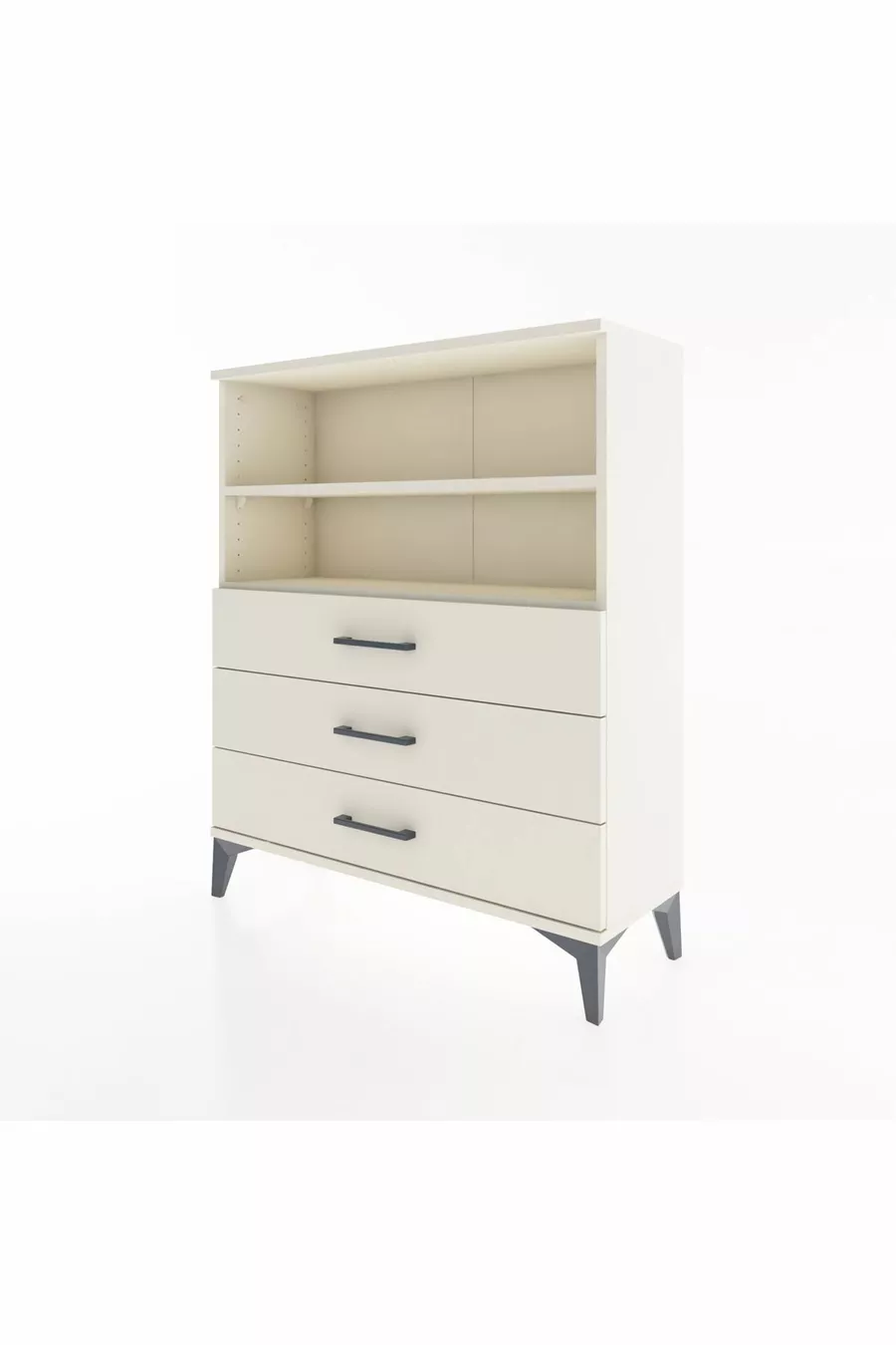 Arges Kommode mit 2 Regalen und 3 Schubladen Mondsichel-Mondsichel