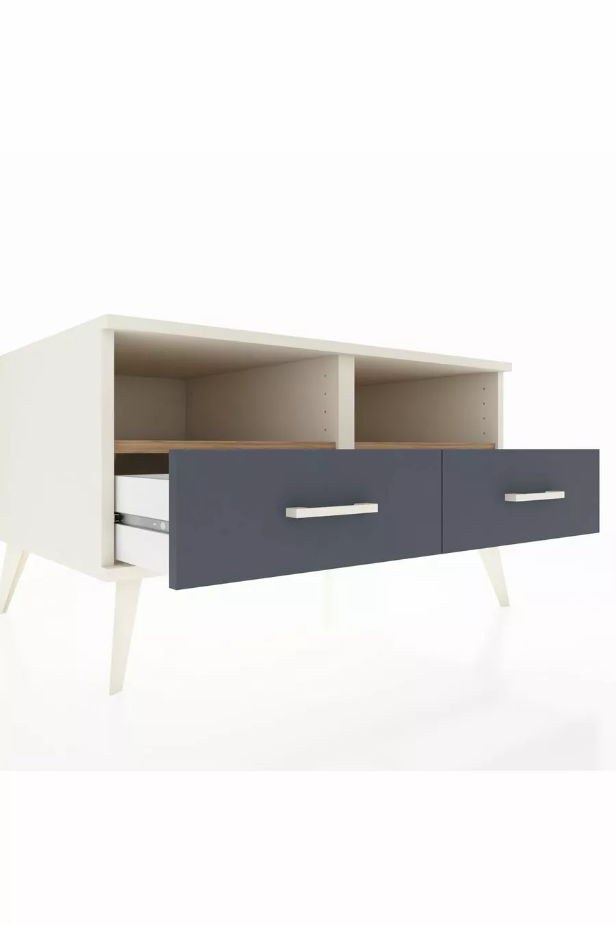 Kronos Dresser with 2 Shelves and 2 Drawers Moonstone-Pine/Anthracite