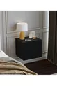 % MDF с височина см Елегантна нощна шкафче с черен капак за стена Модерна многофункционална килер