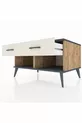 Commode Kronos 2 tiroirs Pin-Anthracite/Pierre de Lune