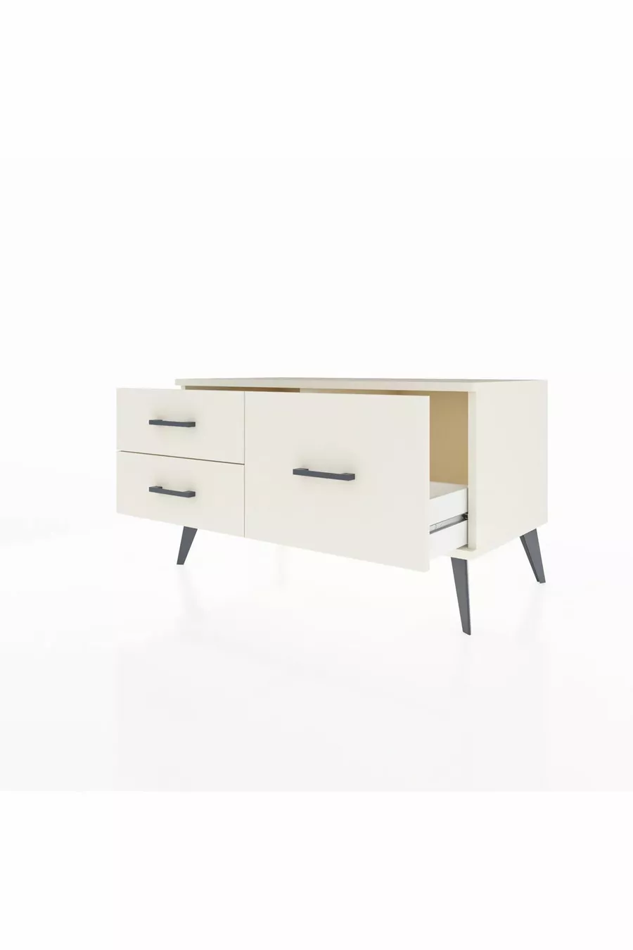 Commode Hyperion 3 étagères Pierre de lune-Pierre de lune
