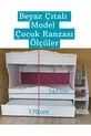 Lit superposé pour enfant en MDF (BLANC - MODÈLE À LATTES)