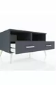 Commode Kronos 2 étagères 2 tiroirs Anthracite-Anthracite