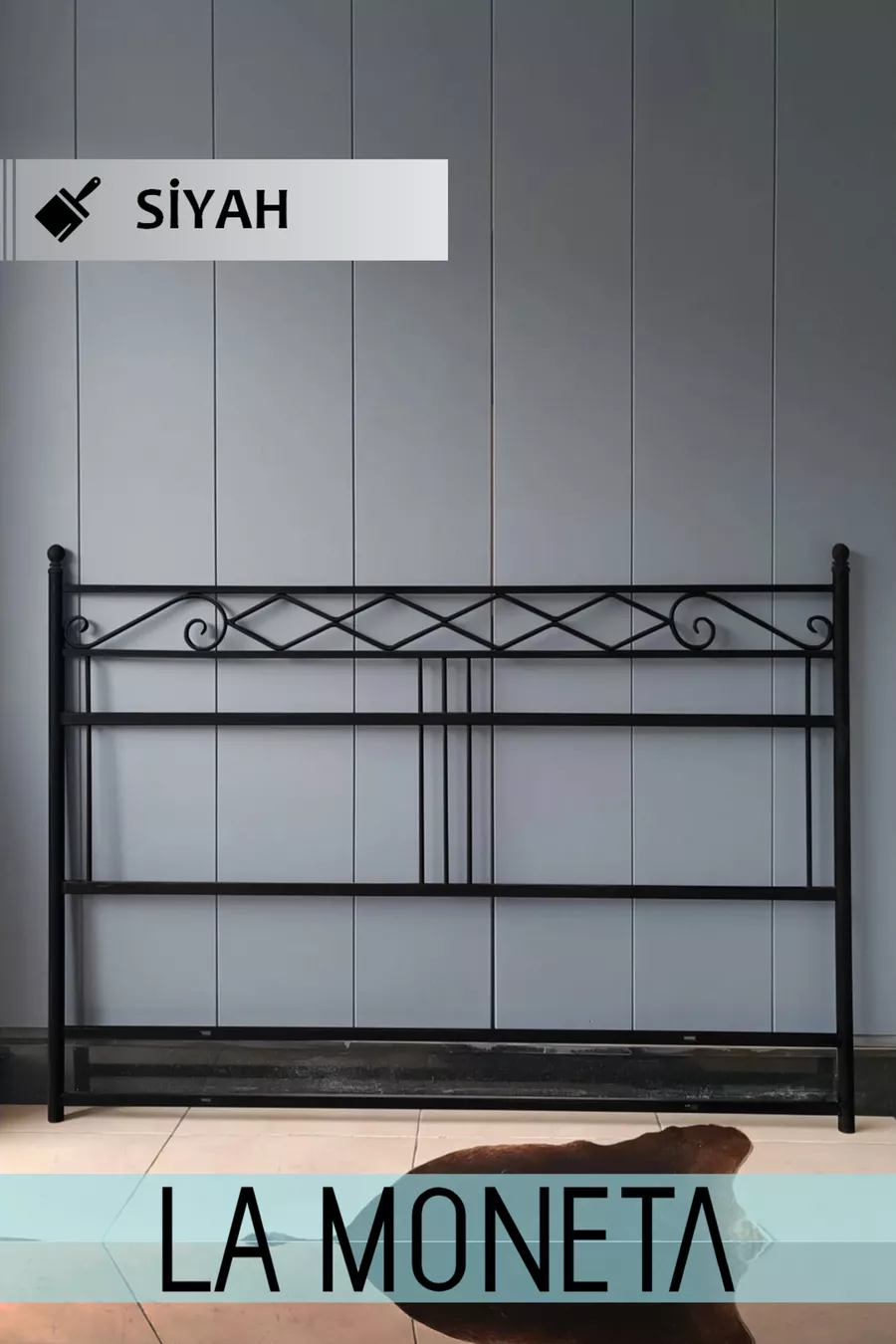 Tête de lit en fer forgé simple et options adaptées aux lits de ' tailles