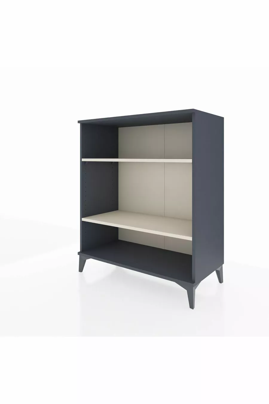 Commode Hyperion 2 étagères Anthracite-Pierre de lune