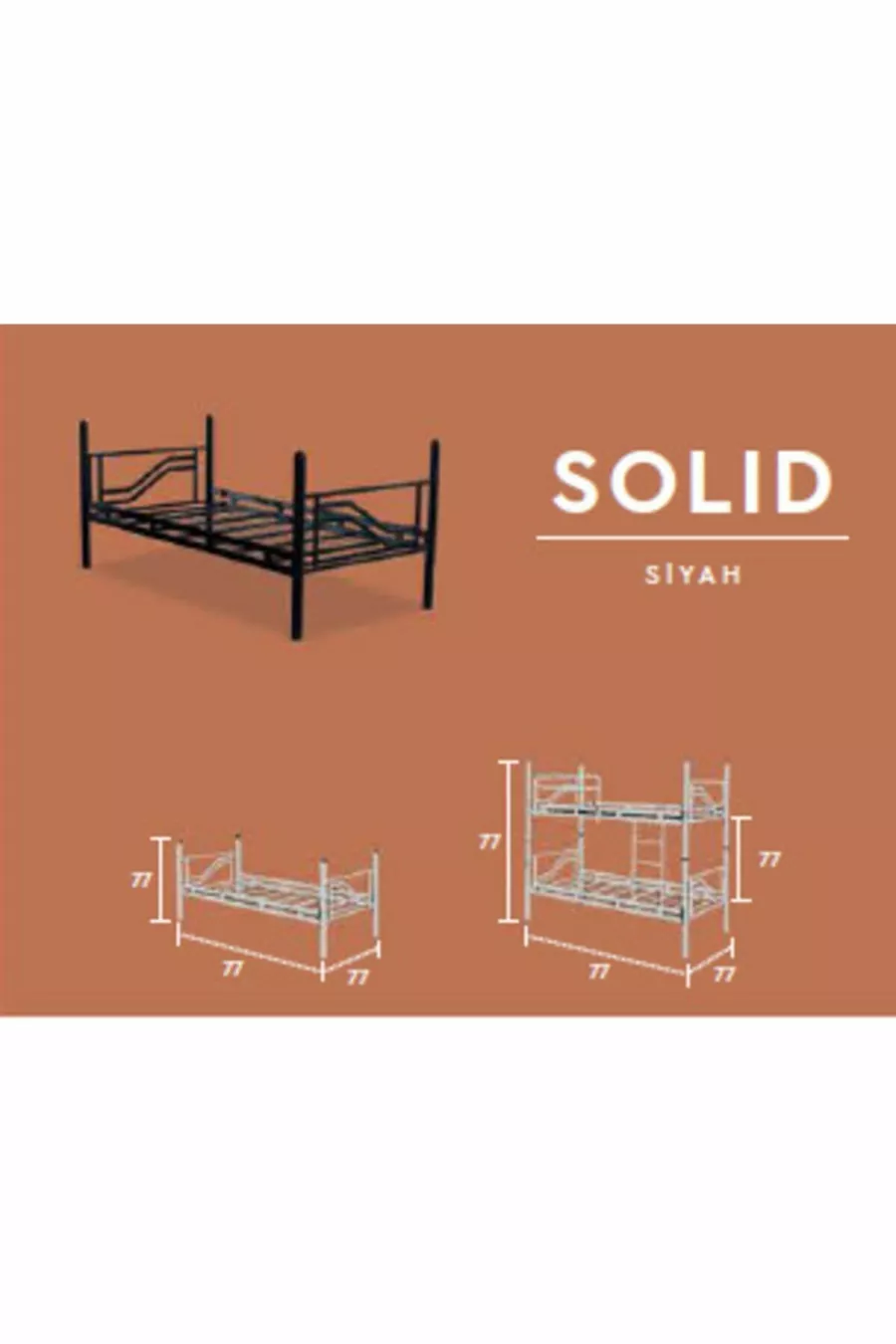 Solid Ranza Jongenskamer Metaal Stapelbed en Bedframe