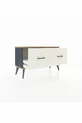 Commode Arges 2 Tiroirs Anthracite-Cèdre/Pierre de Lune