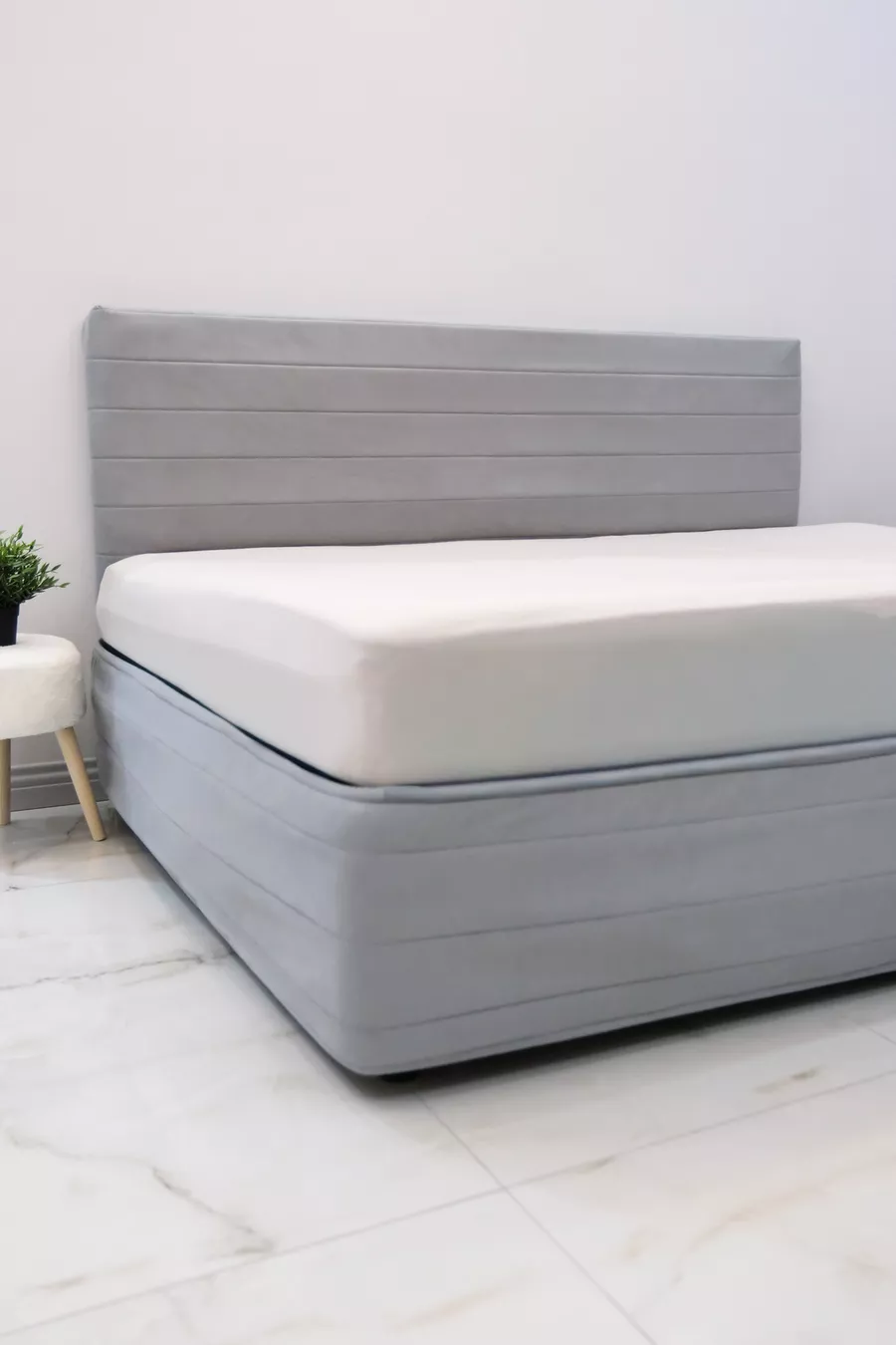 Housse de Tête de Lit pour Lit - Tissu Matelassé en Poil de Poney (Options de Taille)