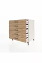 Commode Kronos 5 tiroirs Pierre de lune-Pin