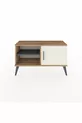 Commode Arges avec 2 étagères et 1 porte en pin - Gris anthracite