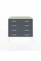 Commode Hyperion 8 tiroirs Pin-Pierres d'onyx/Anthracite