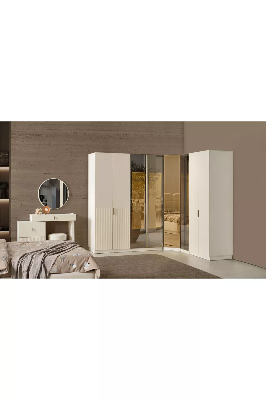 Chambre à coucher Sofia avec armoire d'angle