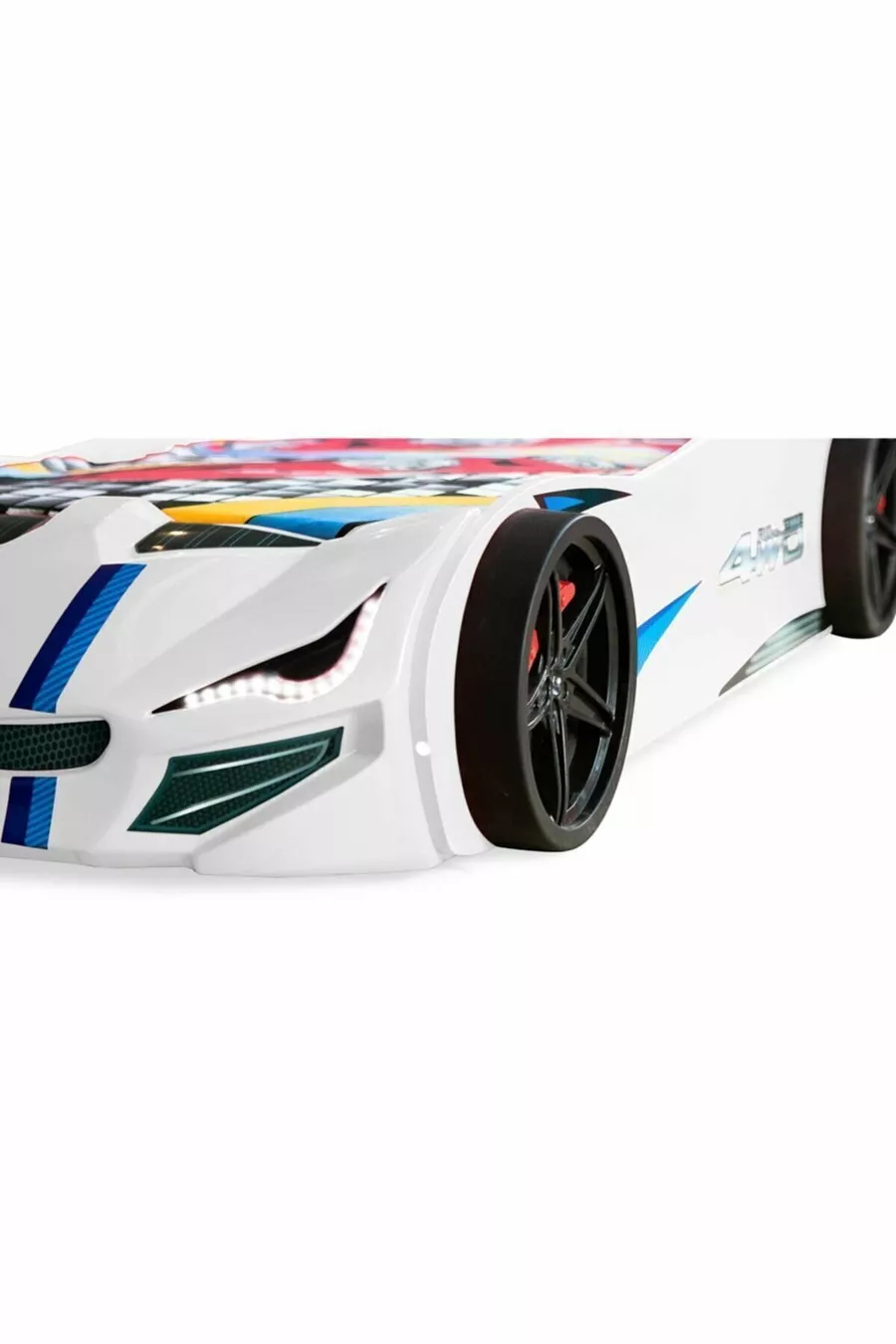 Lit voiture, Lit voiture Merso avec pare-vent - Blanc