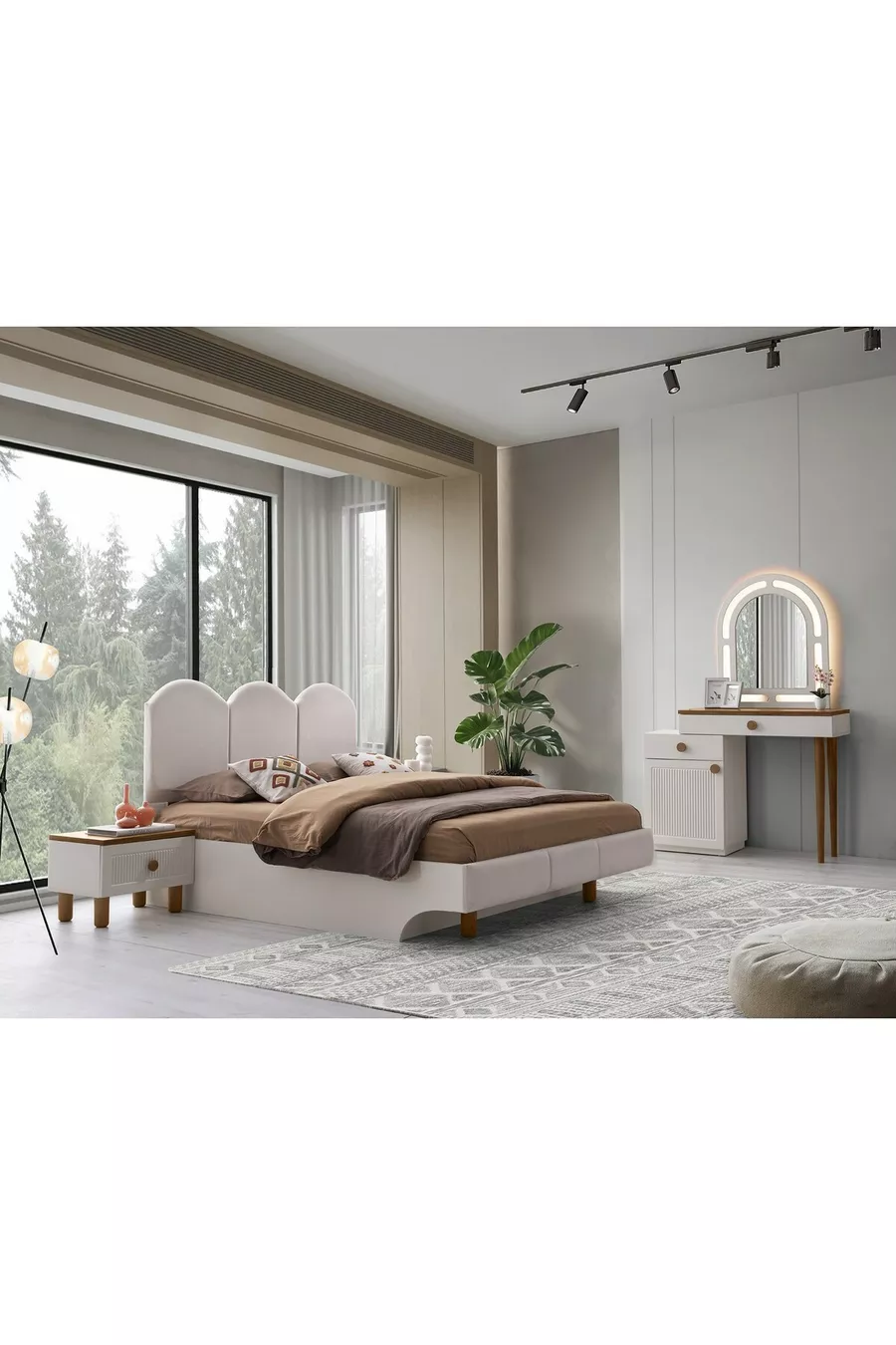 ENSEMBLE DE CHAMBRE À COUCHER IRMAK À BASE DE MDF