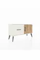 Commode Arges avec une étagère, un tiroir et une porte, coloris Pierre de Lune-Pin/Pierre de Lune