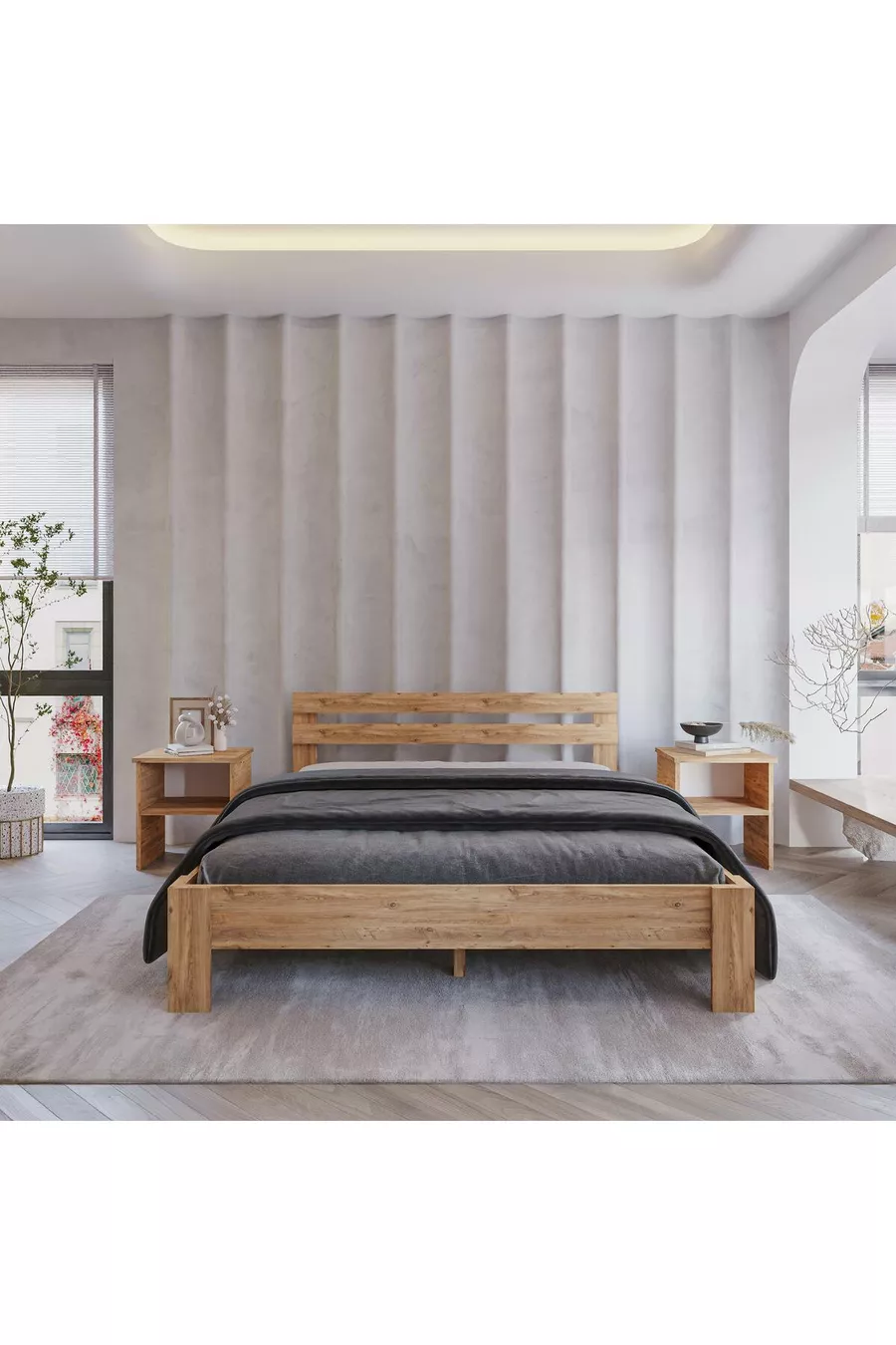 Letto Atlantik Mdf Karyola | Tek Ve Çift Kişilik Yatak Uyumlu, Kolay Kurulum