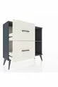 Commode Arges à une étagère et 2 tiroirs Anthracite-Anthracite/Gris pierre