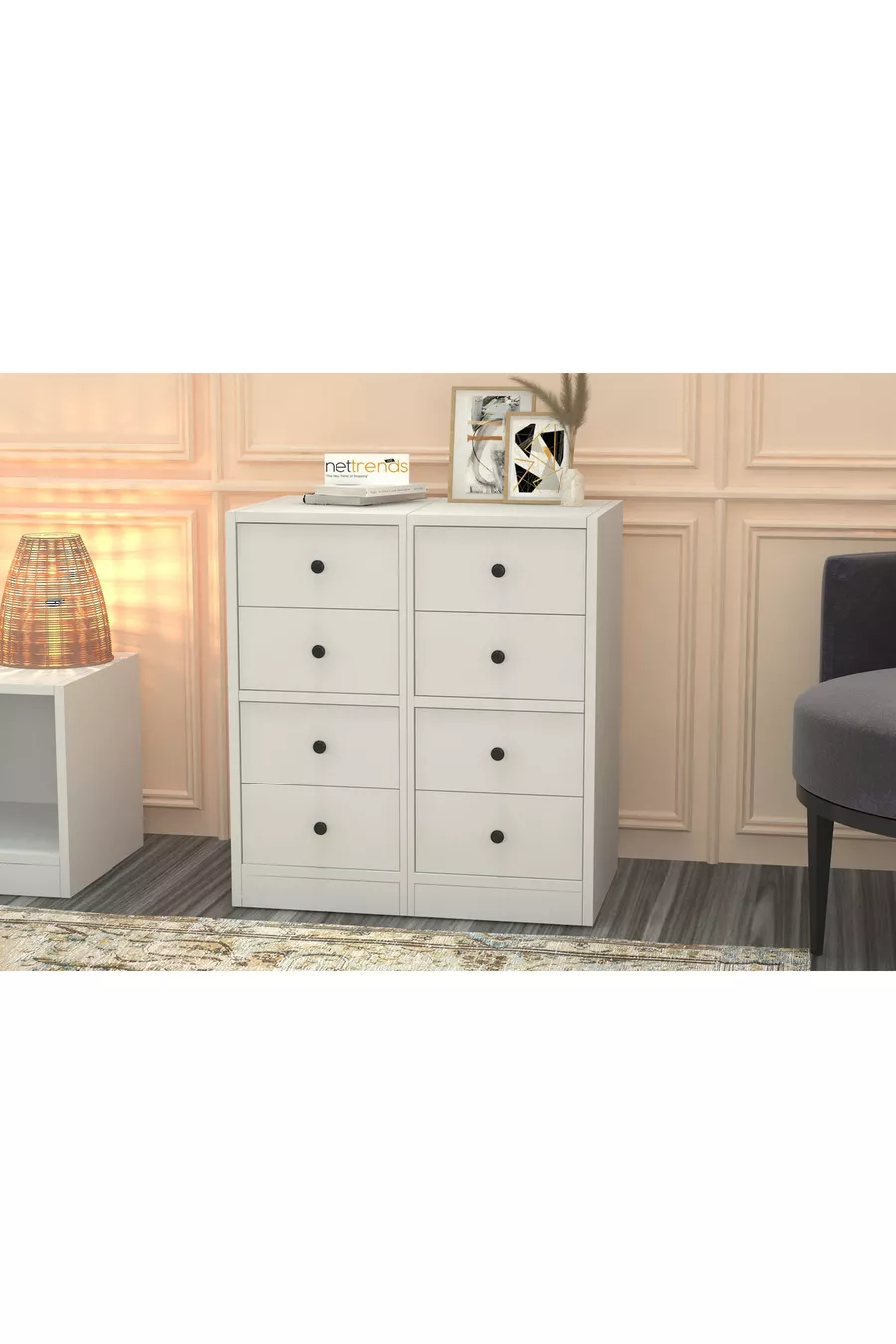 Commode à tiroirs Blanche Cm