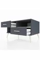 Kronos Dresser Single Shelf 2 Drawers Anthracite-Pebble/Anthracite