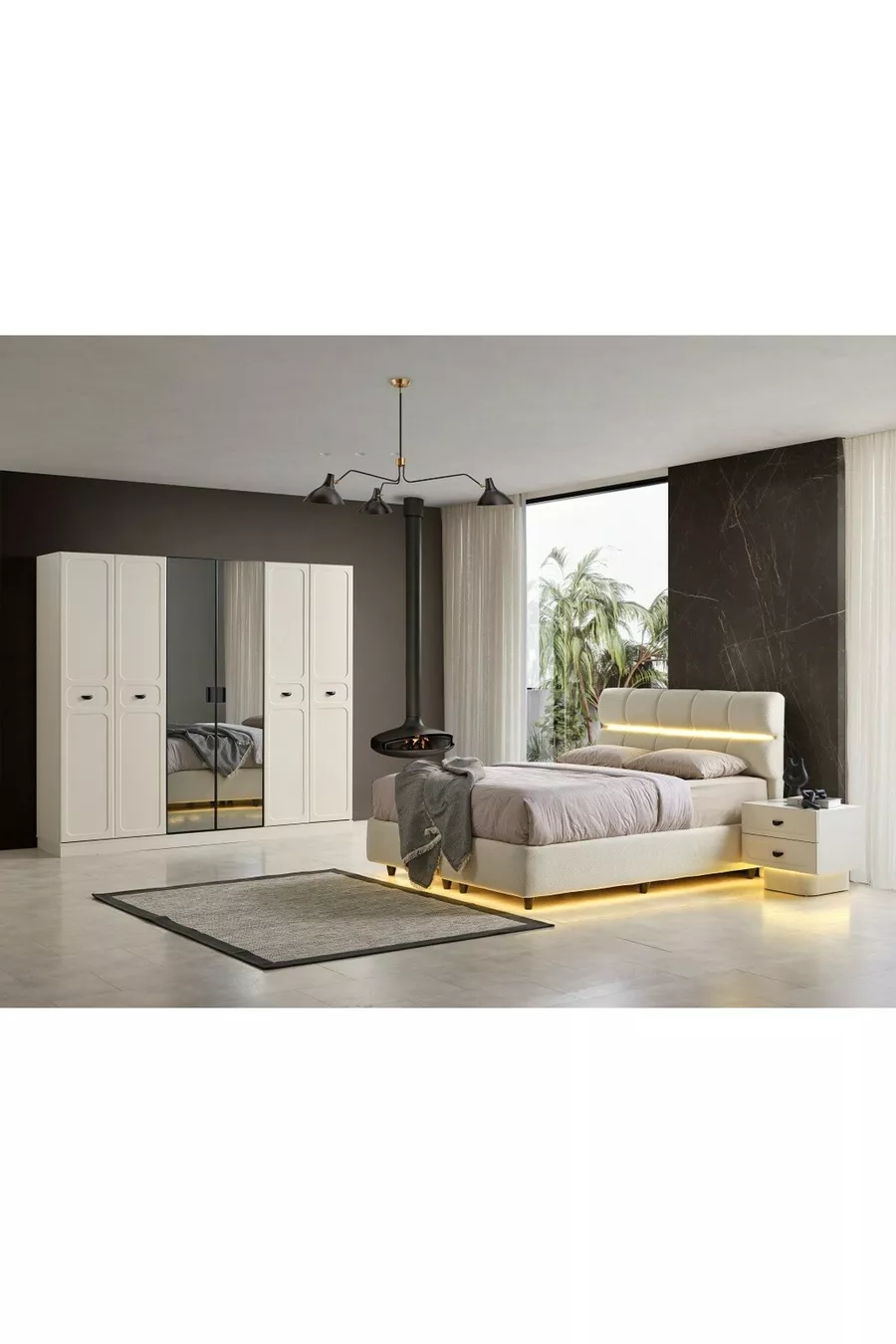 ENSEMBLE DE CHAMBRE À COUCHER TALIN MDF
